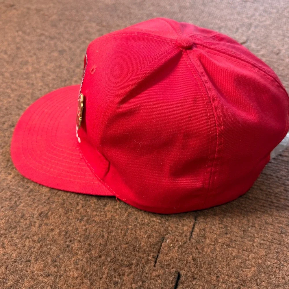 Vintage Ohio State Buckeyes Snapback Hat Twins Enterprise 1997 Rose Bowl Pin Red